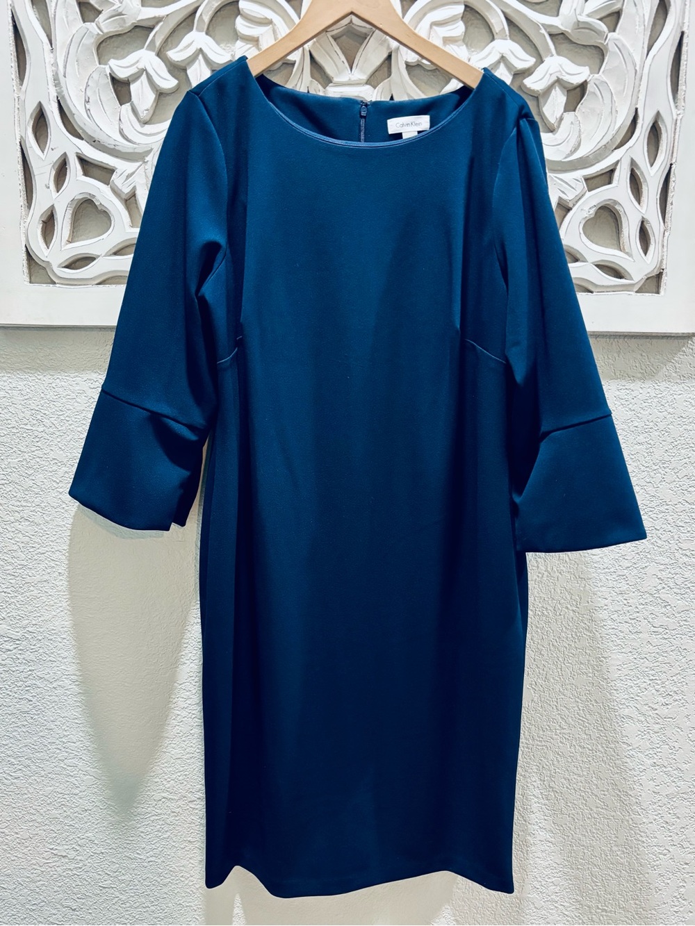 Calvin Klein Navy Boatneck Shift Dress